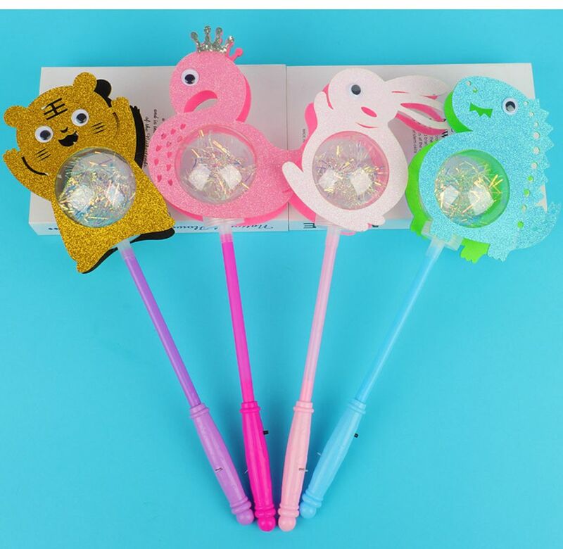 Mainan Led anak-anak, hewan dinosaurus Flamingo pesta bercahaya tiga mode Flash peri berkedip tongkat menyala Led mainan tongkat hadiah anak