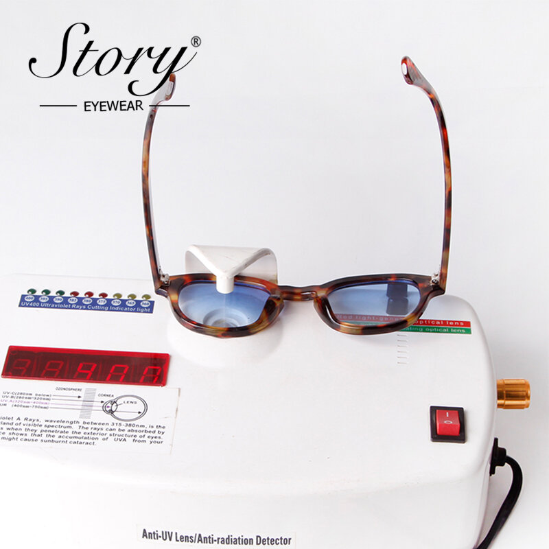 STORY Vintage Rivet Tortoiseshell occhiali da sole rotondi donna uomo 2022 Brand Design Retro Yellow Blue Lens occhiali da sole quadrati S22728