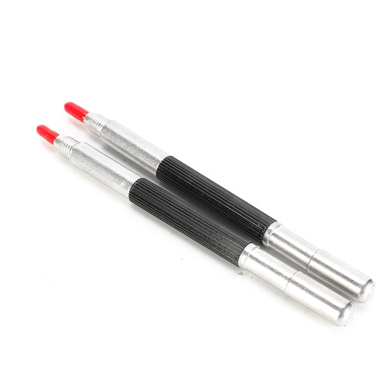 Durável Scribing Pen Ferramentas Kit Set, caneta de marcação prática, ponta de carboneto de tungstênio, letras duplas, novo, 2pcs