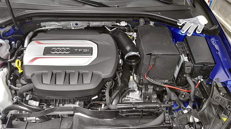 EDDYSTAR-Carro Carbon Fiber Induction Air Kit Filtro De Entrada, Auto Kit De Filtro De Entrada Fria para 15-17 Audi S3 2.0T