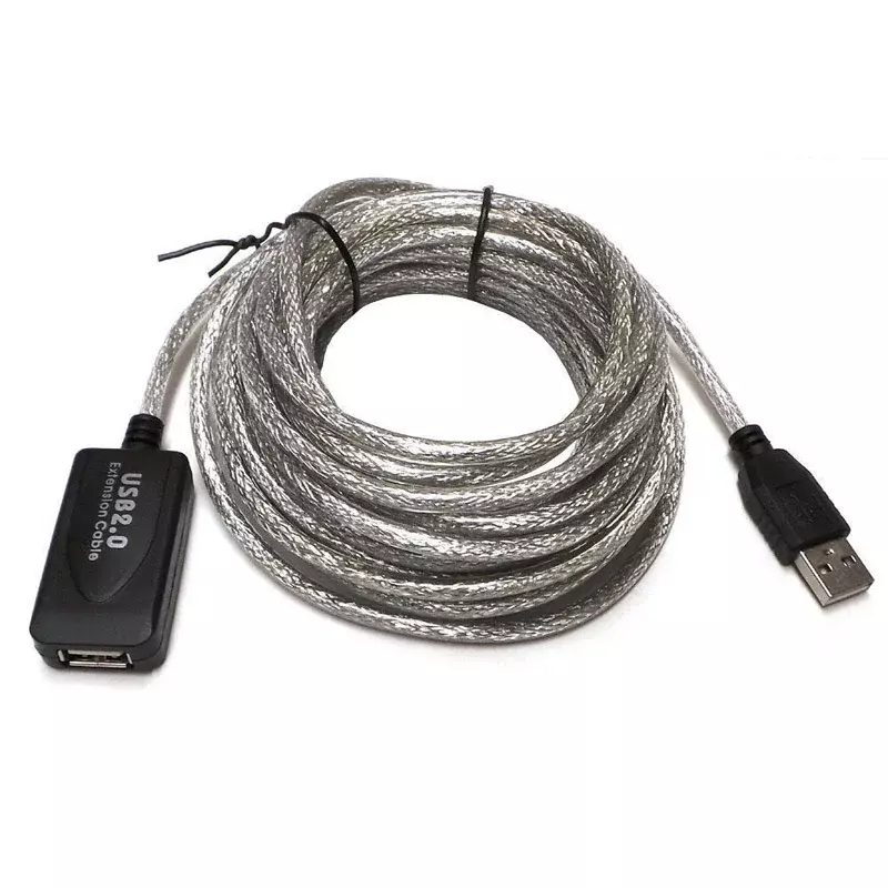 Kabel adaptor ekstensi pria ke wanita, Repeater aktif USB 2.0, kabel adaptor 5m/10m/15m/20m pilihan