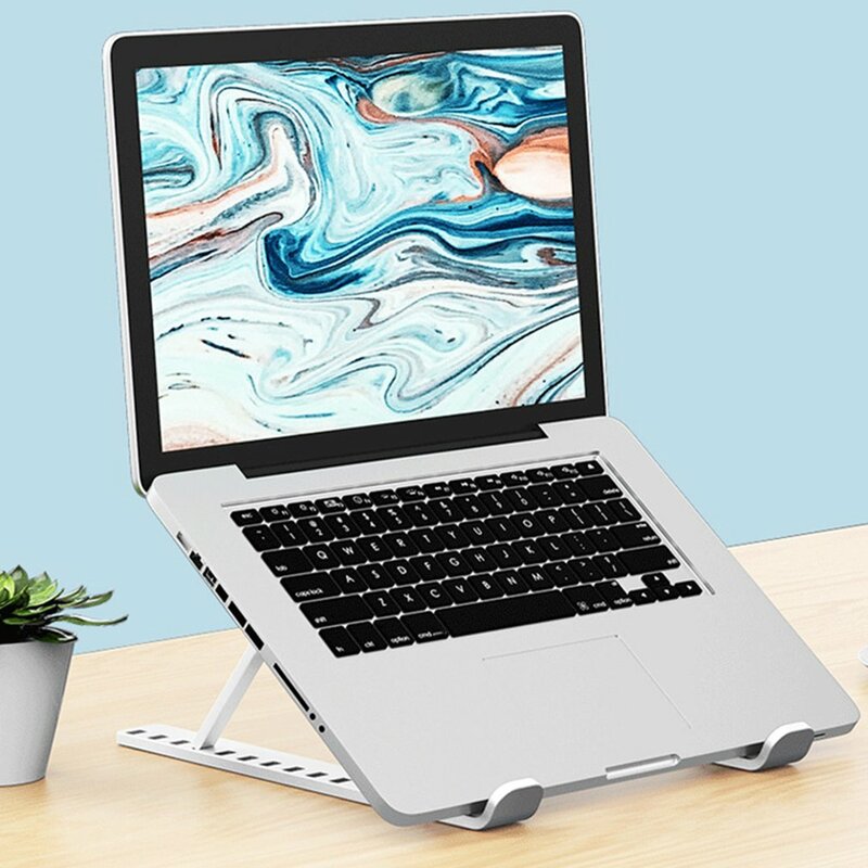 Laptop Stehen Für Schreibtisch Kunststoff Notebook Stand Laptop Computer Zubehör Faltbare Unterstützung Notebook Monitor Halter