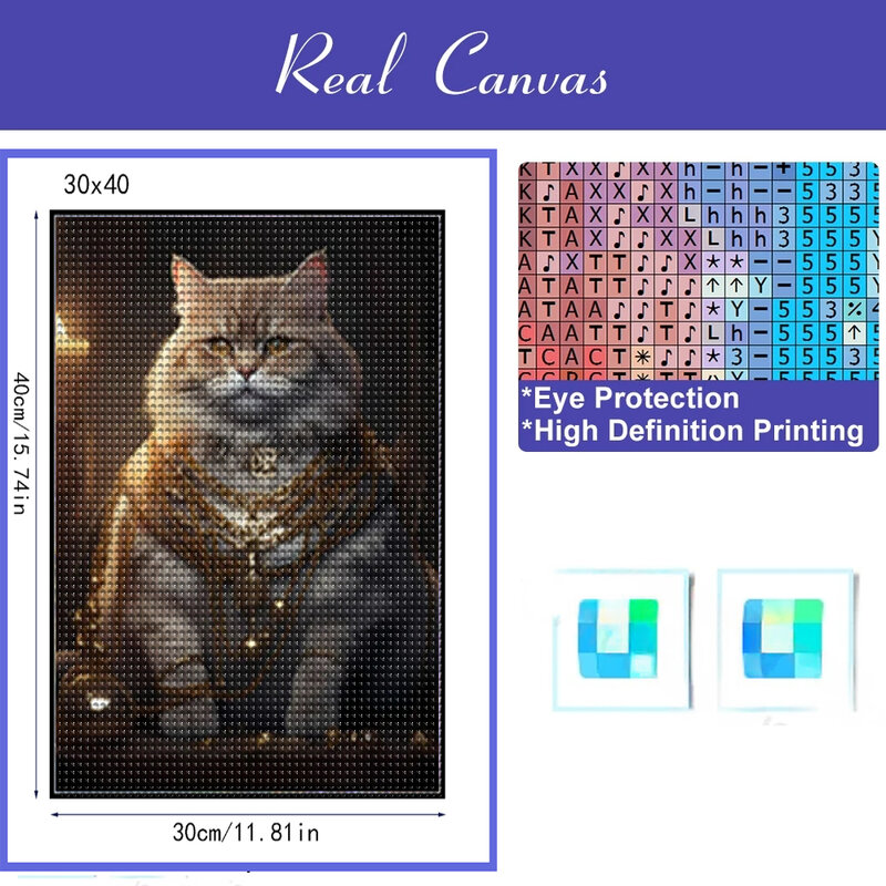 5D Diamond Painting Cat Cute And Funny DIY Full Round Diamond Mosaic Rhinestones Cross Stitch Kits Art Home Decor Handicraft 044
