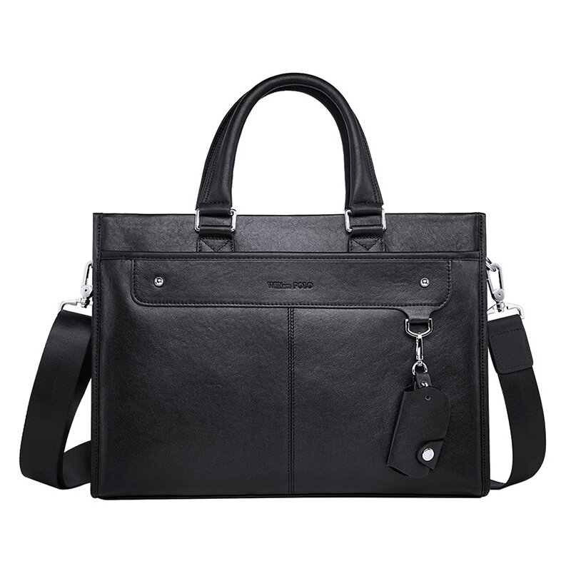 Genuine Leather Briefcase for Man Luxury High Quality Vintage Tote Executive Handbag Messenger Laptop Shoulder Business Side Bag