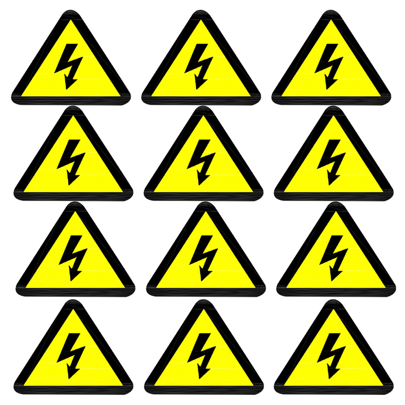 Stiker kuku elektrik, 15 buah, stiker peringatan, tanda peringatan, guncangan elektrik, indikator alat listrik