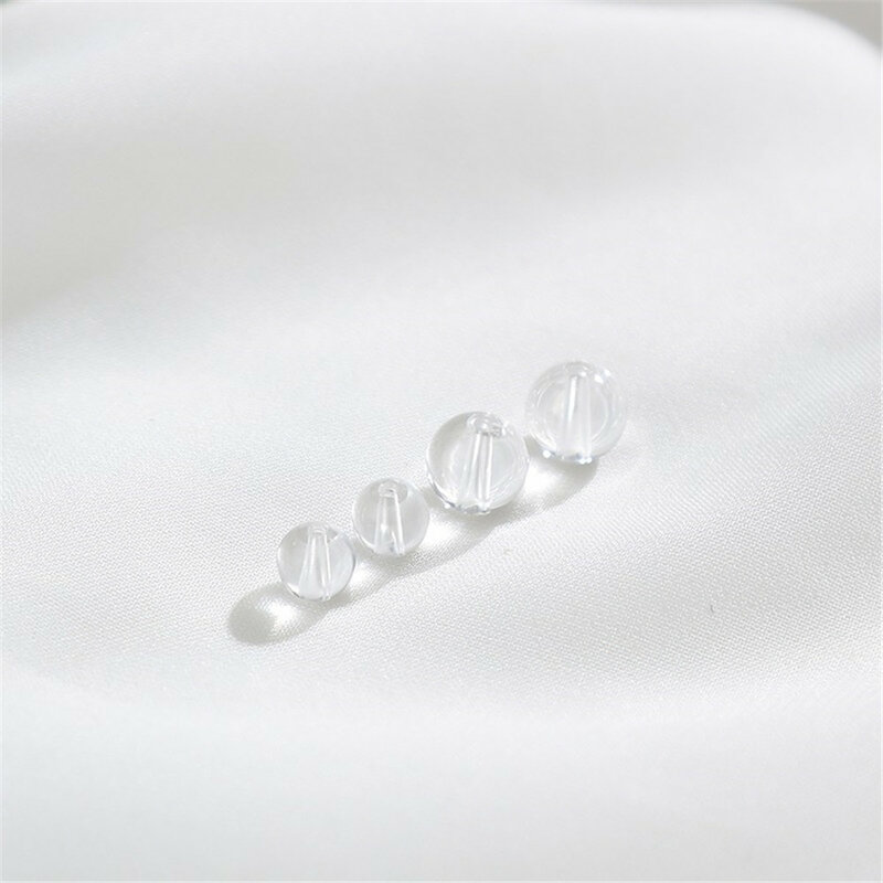 Perles en cristal blanc naturel pour la fabrication de bijoux, accessoire pour collier et bracelet, fait main, L367