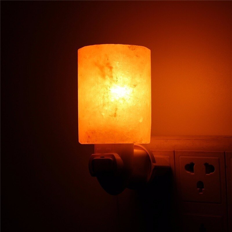 Ночной светильник из гималайской соли, лампа с натуральным кристаллом, очиститель воздуха, домашний Настенный декор, вилка Eu/us/uk/au, 15 Вт