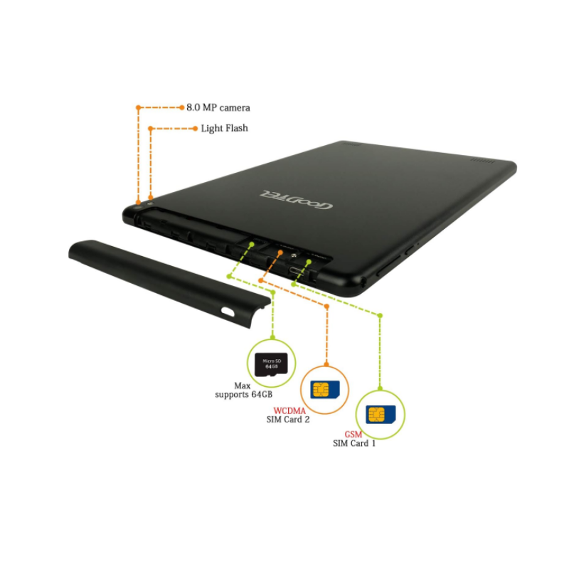 안드로이드 8.1 듀얼 SIM 태블릿 PC IPS HD 프리 보호 필름 선물, 3GB RAM, 32GB ROM, 10.1 인치 MTK9863, 8 코어 4G 전화 통화 태블릿