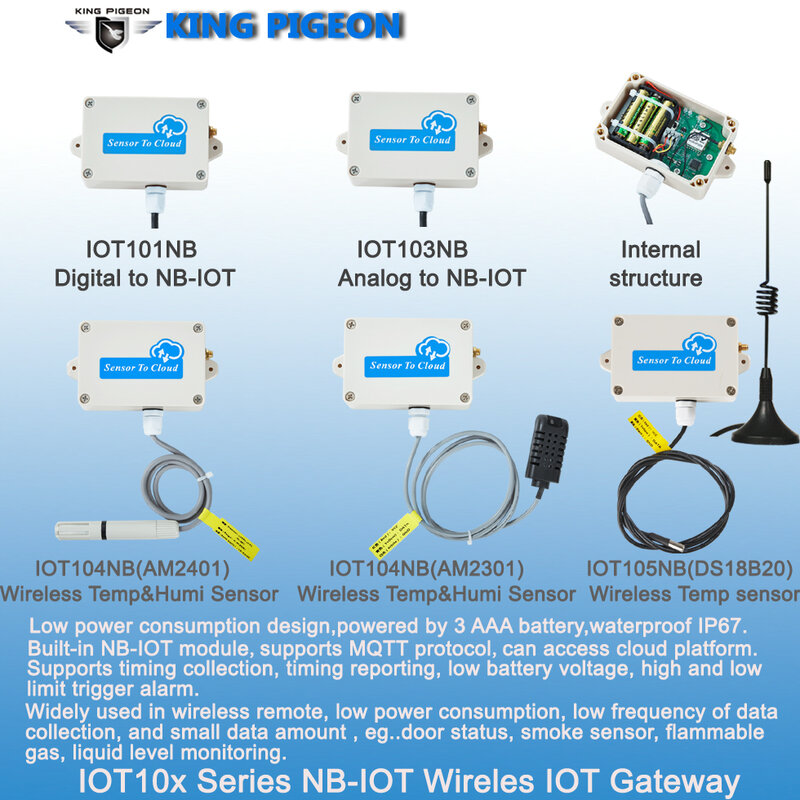 BLiiot-Dispositivo de Monitoramento de Temperatura, 500Pic, Transmissão RS485, Alarme SMS, 10 Números, Conexão 4G