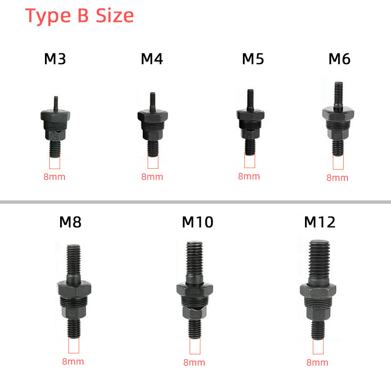 Riveter Gun Part Threaded Mandrel  for Hand Nut Rivet Guns Tool Accessories Simple Installation M3-M12 Spare Part