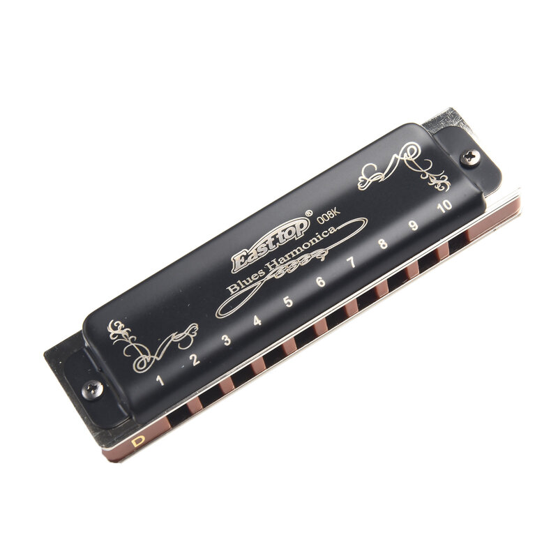 Blues Harmonica Harmonica Waterproof With Box 10hole Blues For Practise Show Portable Thick Base Plate Exquisitely