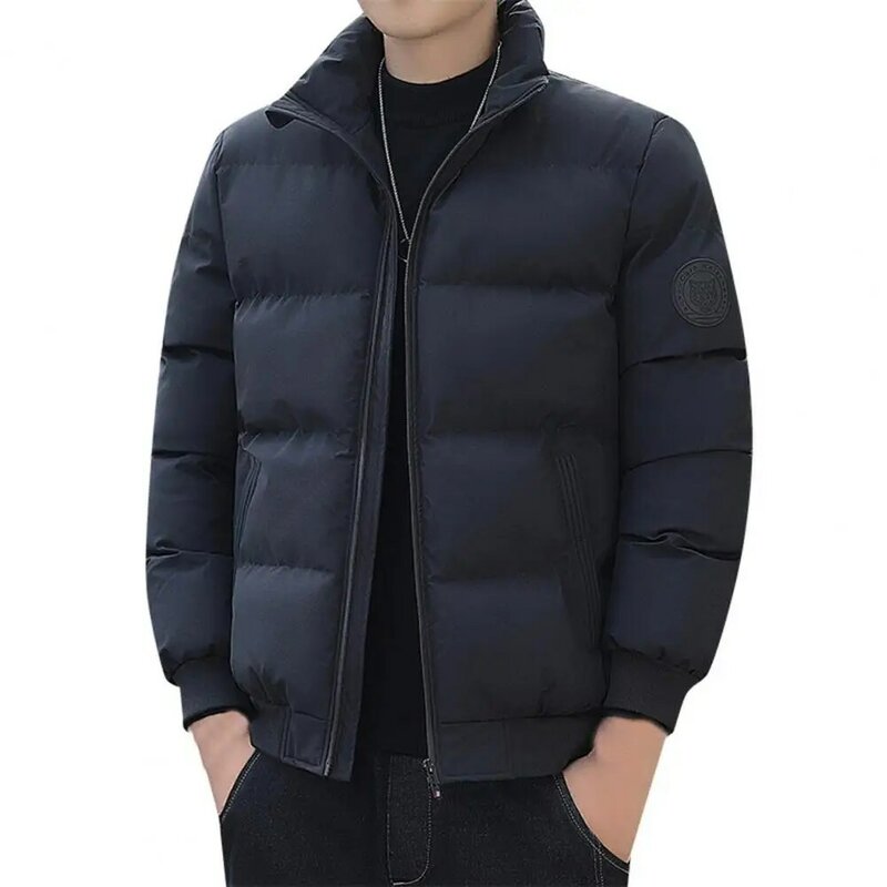 Temperament  Popular Thick Pockets Jacket Coat Super Soft Men Coat Solid Color   Streetwear