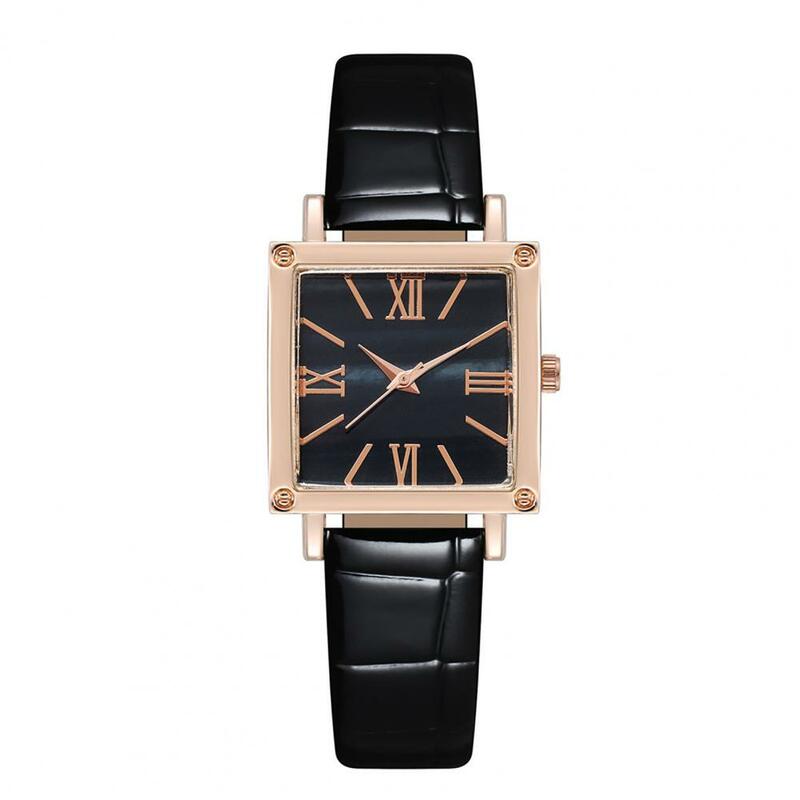 Zegarek dla kobiet wykwintne pasek ze sztucznej skóry kobiety oglądają minimalistyczny zegarek kwarcowy na rękę