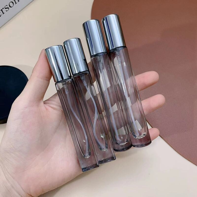 Mini botella de Perfume recargable portátil de 10ml, botella de Spray de Perfume de muestra de vidrio vacío para viaje, contenedores cosméticos, atomizador