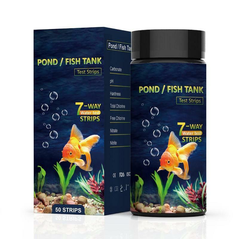 Fish Tank Test Strips 50 Pieces Swimming Pool Test Strips Fish Tank Pond Test Strips Testing Ph Alkalinity Chlorine Carbonate