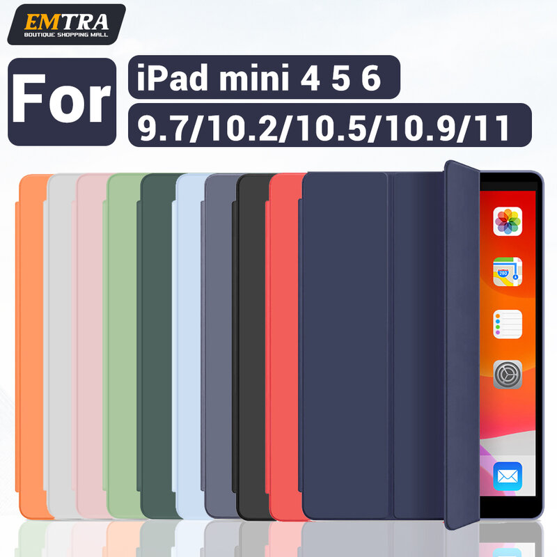 EMTRA-Funda transparente de silicona PU para iPad, Carcasa para iPad Pro 11, 2021, 2018, 5, 6, Air 2, 3, 9,7, 10,5
