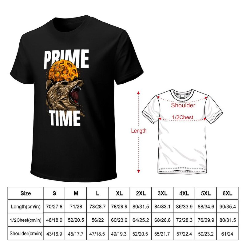 T-shirt Prime time taglie forti magliette vintage da uomo a maniche corte