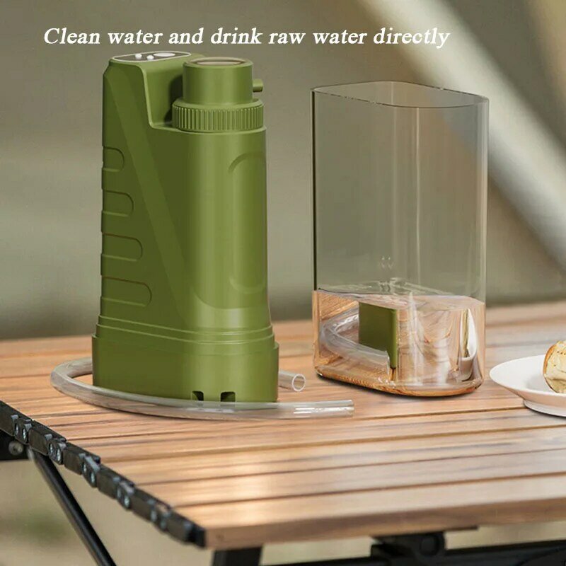 Filter air listrik luar ruangan, Dispenser air pompa pengisian portabel dengan membran ultra ringan serat berongga