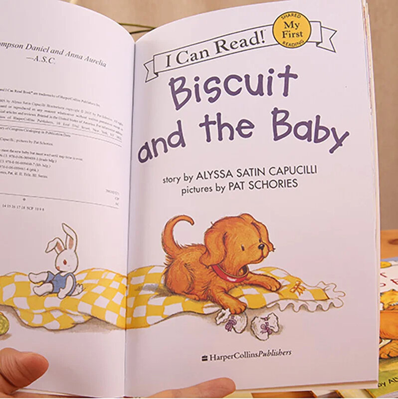Libro de dibujo con 23 puntos de lectura, libro de imágenes en Inglés I Biscuit Dog Biscuit Story, Manga, puede leer, regalo, Arte con sonido
