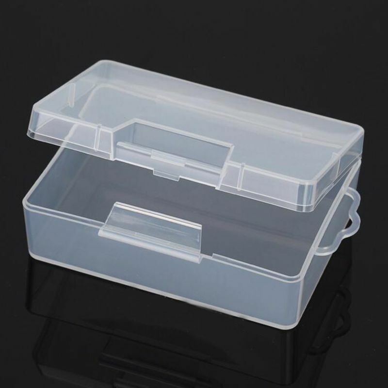 Retangular plástico transparente transparente armazenamento de peças eletrônicas contas de parafuso caixa coleção recipiente organizador jóias armazenamento