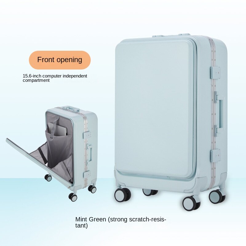 Маленький свежий чемодан-это прочный унисекс чемодан на колесиках, который может рисовать себя большой емкостью для удовлетворения ваших потребностей.