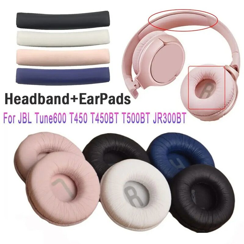 Almohadillas de espuma de 70mm para auriculares JBL Tune 600 T450 T450BT T500BT JR300BT, 1 Juego