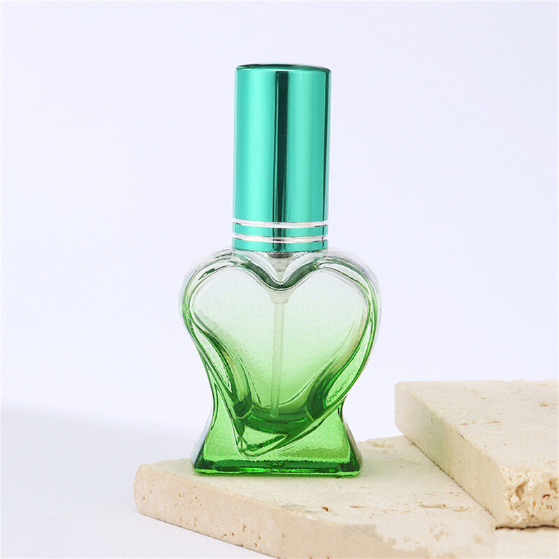 Botella de Perfume de vidrio de colores, botellas de Spray vacías, contenedor dispensador de Cosméticos líquidos de aceite esencial, 10ML