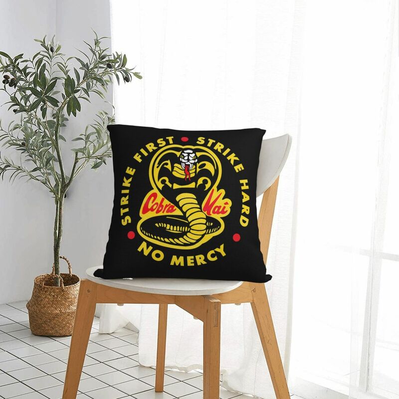 Cobra Kai Square Throw Pillow Case Cover Cushion Covers Pillowcase Home Decor for Room Sofa Couch Bed - 2-Pack