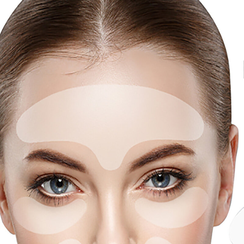 Многоразовые силиконовые накладки на лоб против морщин, мягкие удобные и легкие накладки на глаза для лица, инструмент для ухода за кожей лица