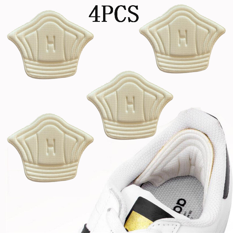 Heel Stickers Protetores para Sneaker Shrinking Size, Anti-Wear Pés Shoe Pads, Ajustar o Tamanho, Inserções de Almofada de Salto Alto, 4Pcs