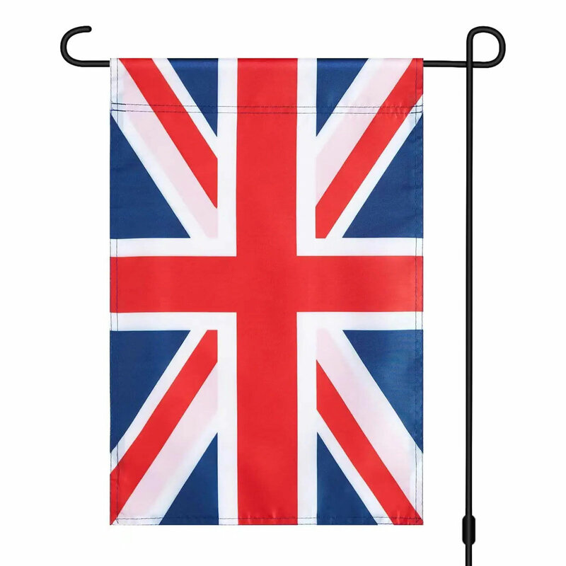 Bandeiras britânicas artesanais do jardim, bandeira pendurada para casa, decoração ao ar livre, requintado
