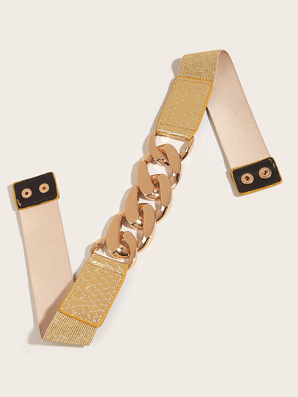 D rauuing-Ceinture en métal JOWaist pour femme, ceinture élastique, ceinture en métal pour robe, ceinture décorative, ceinture à la mode, ceinture JOCut Out