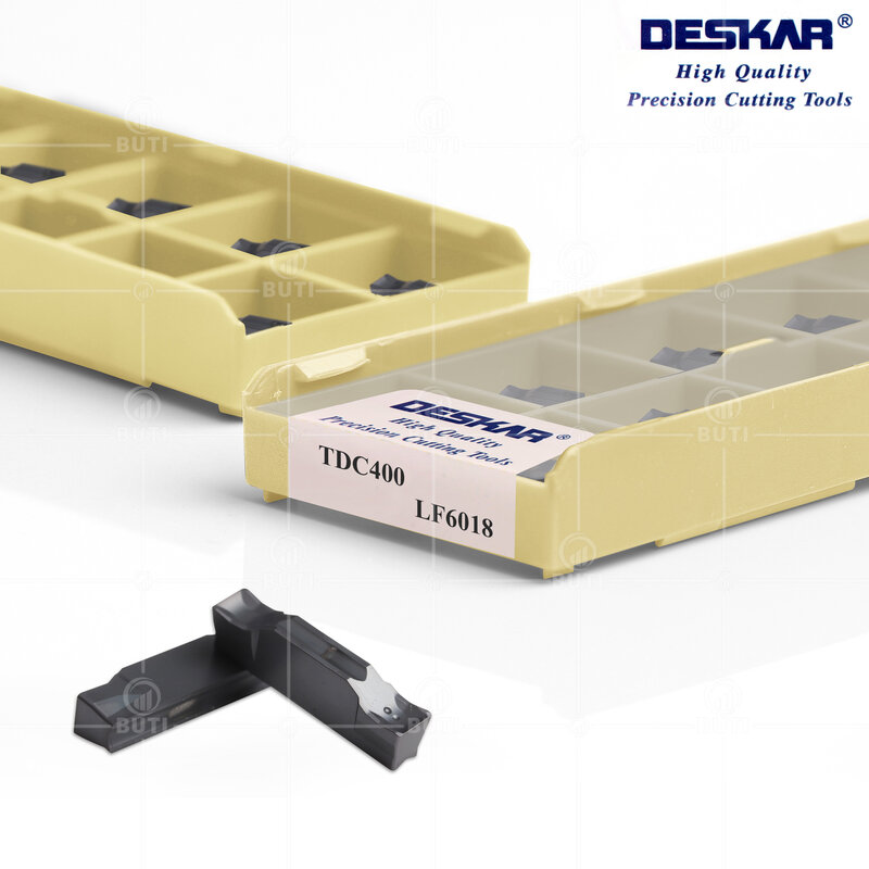 DESKAR-Carbide Insert Grooving Blade, CNC Lathe Slot Cutter Tools, 100% Original, TDC200, TDC300, TDC400, LF6018, 2,0mm, 3mm, 4mm