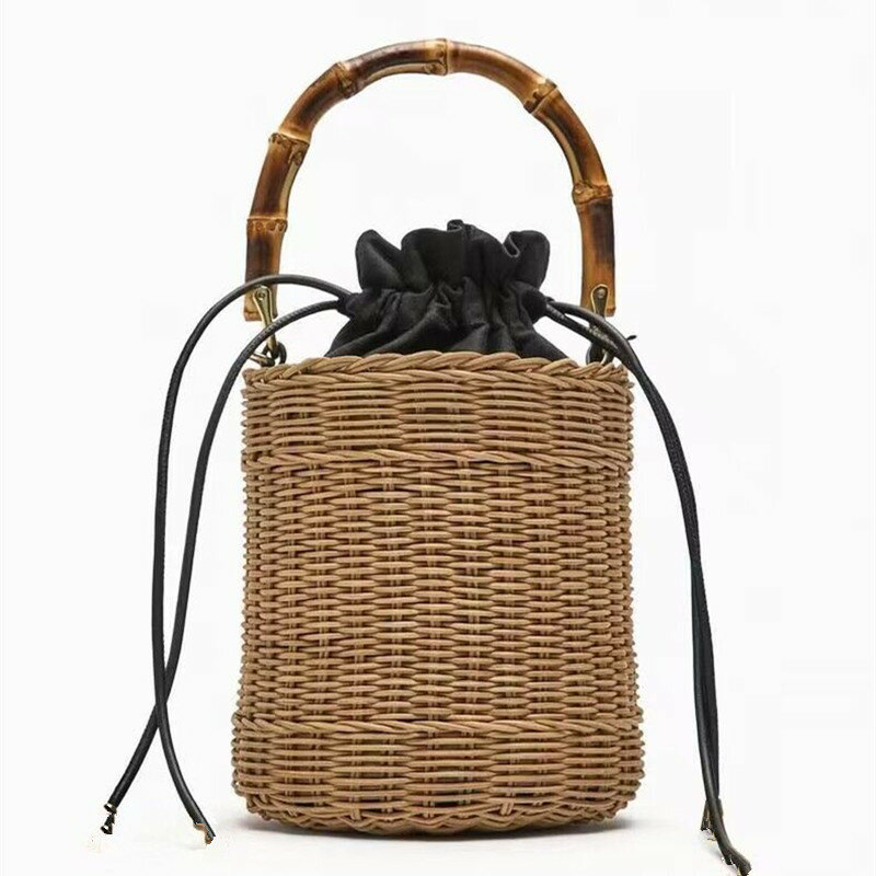 New Vine Weaving Single Shoulder Bag Handheld Crossbody Grass Crossbody Women's Bag