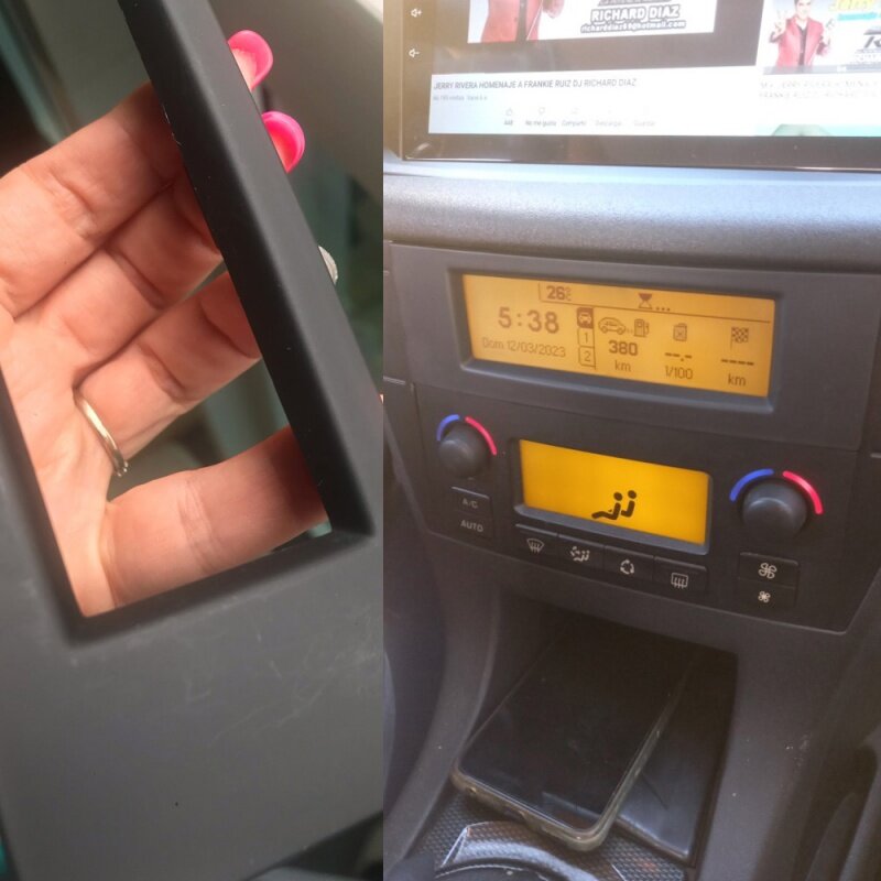 Per Peugeot 207 Citroen C4 C5 RD3 Radio Multi-funzione C-Screen Shell Case cornice fissa lettore CD schermo sostituire l'alloggiamento