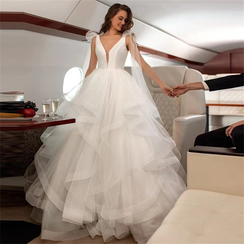 Backless Amanda Brides Official Tienda V-neck High-end and Fashion Wedding Dresses 2024 Bride Dress Amandas Noas Official Store
