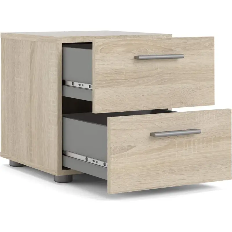 2 Drawer Nightstand Nighstand Bedside Table Oak Nightstands Bedroom Furniture Bedside Tables for the Bedroom Home Mobile