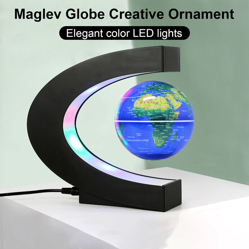 Globo de Levitação Magnética Flutuante, Mapa do Mundo LED, Lâmpada Antigravidade Eletrônica, Decoração para Casa, Presentes Criativos