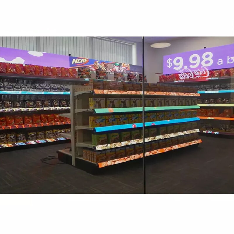 5Pcs/Lot Led Full Color Small Spacing P1.25 Screen 30x6cm Shelf Screen Supermarket Displays  Easy Setup Retail COB  Indoor Goods