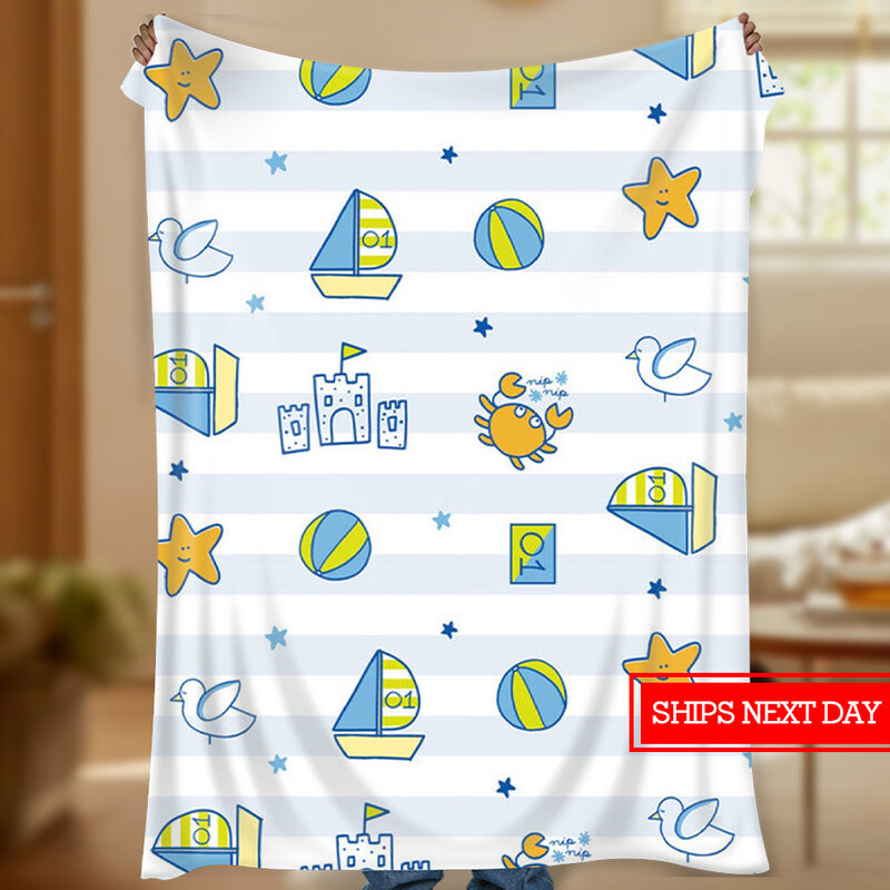 Cute cartoon blanket for boys and girls, cute blanket gift for children, fluffy, comfortable, soft, and lightweight blanket