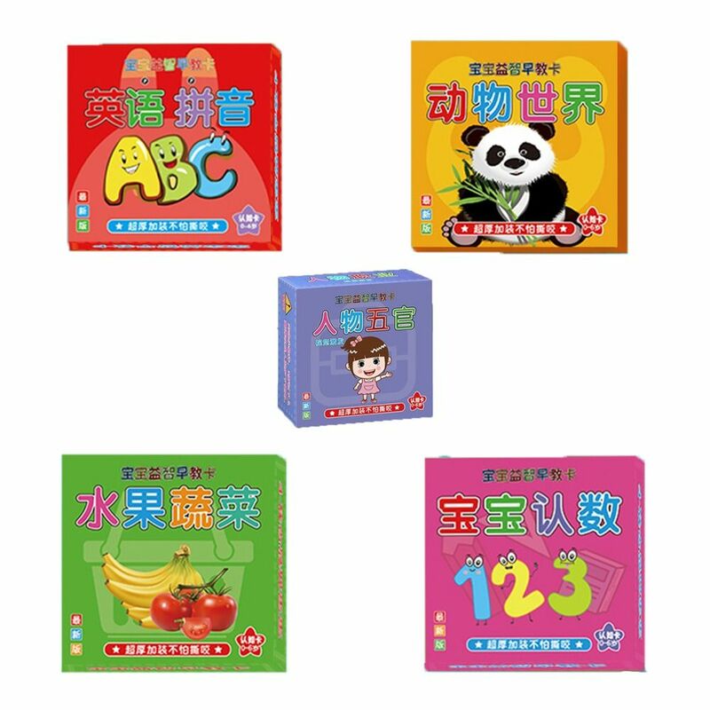 Early Learning Card Foods Letter Number Flash Card Children Cognition Card Montessori Educational Toy Baby Learning Cards