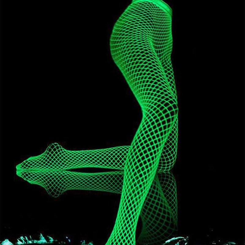 Fluorescence Fishnet Glamour Sexy Pantyhose Hottie Tights Lace Size Plus Female Career Extreme Sexy Maid Lady's Undergarment