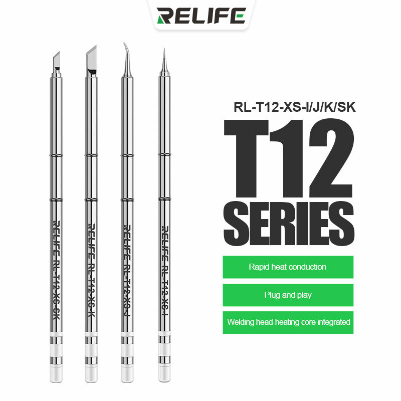 RELIFE T12 시리즈 납땜 인두 팁, 대부분의 T12 납땜 스테이션 핸들용 범용 용접 헤드
