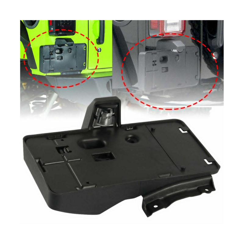 Car Rear License Plate Bracket Automobile Light Mounting Holder Accessories for Jeep Wrangler JK 2007-2018 68064720AA