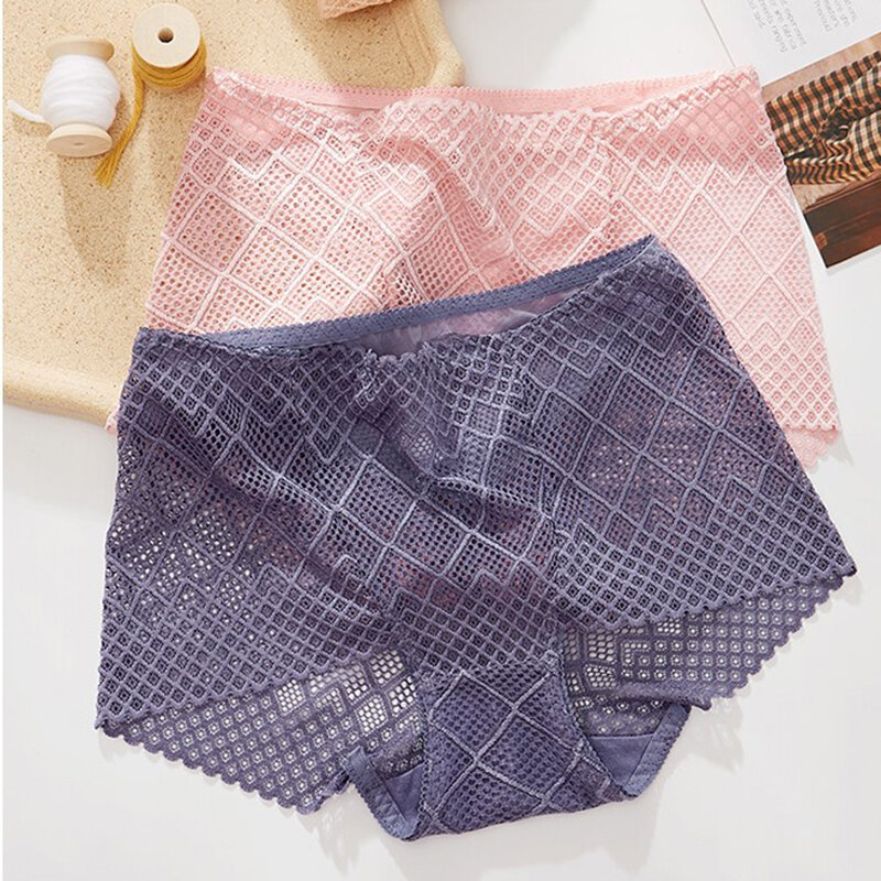 Sweet Lace Women's Panties French Seamless Underwear Large Size Sexy Lingerie M-2XL Femme Briefs Soft Cozy Underpants Sale
