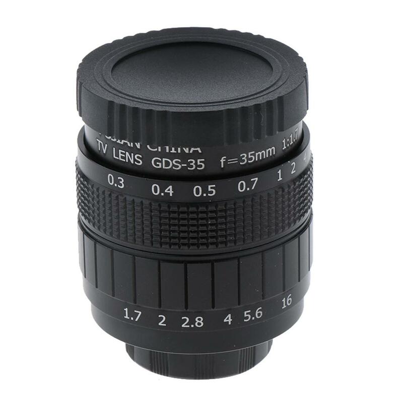 35MM F1.7 Television Manual Focusing TV Lens for C Mount Mirrorless Cameras - Fixed