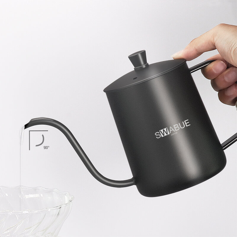 Swabue Giet Over Koffiezetapparaat V60 Druppelaar Filter Glas Potten Sets 500Ml Waterkoker Elektronische Weegschalen Met Timers Mini Grinder 4/5Pcs