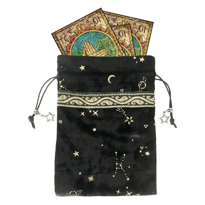 Bolsa para tarjetas de Tarot de 13x18cm, bolsa de tela para joyería, bolsa de terciopelo engrosada para tarjetas de Tarot, bolsa para dados, tarjetero