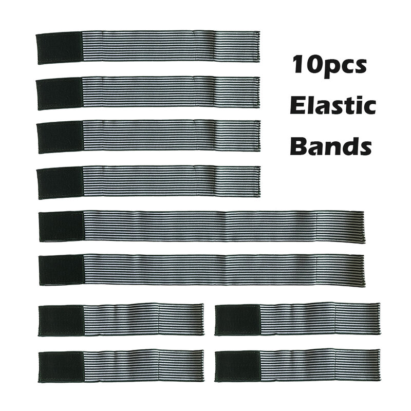Sostituisci Accessary 10pcs fascia elastica per bendaggio elastico EMS Pad per elettrodi TENS fisse strumento per la terapia dell'esercizio muscolare dimagrante del corpo