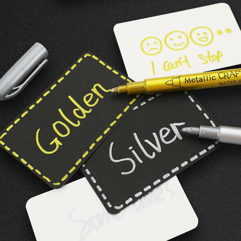 Penna metallica oro argento resina epossidica stampo penna da disegno vernice acrilica stampo in Silicone fai da te evidenziare pennarello permanente fatto a mano